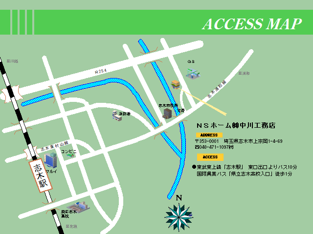 ㈱中川工務店地図